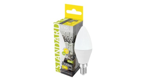 LED žiarovka svetelný zdroj E14 8W 900lm 230VAC 3000K ORO C37 TOTO WW