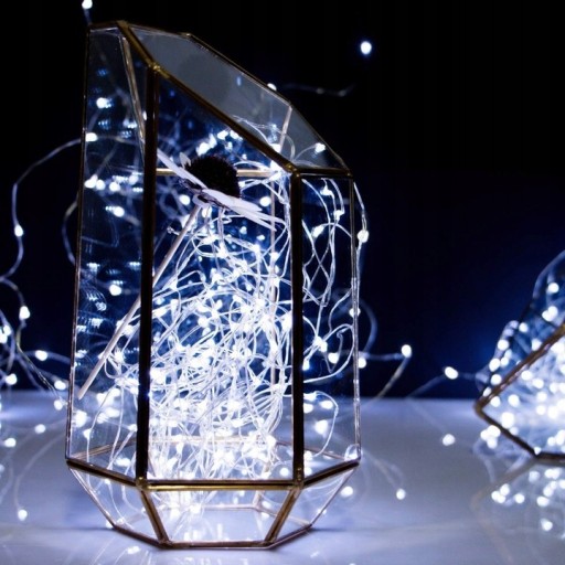 STUDENÉ BIELE SVETLÁ NA VIANOČNÝ STROMČEK 50 LED
