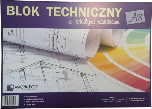 Technický blok A3 Biely