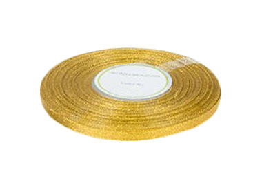 ZLATÁ GLITROVÁ stuha 6mm 32m VIANOČNÁ