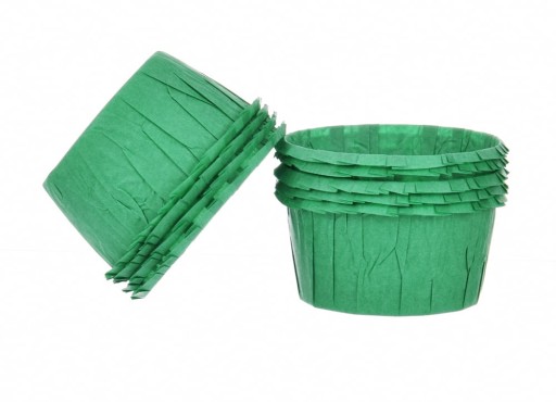 Vráskavé ZELENÉ návliečky na košíčky 55x35mm 25ks Decora