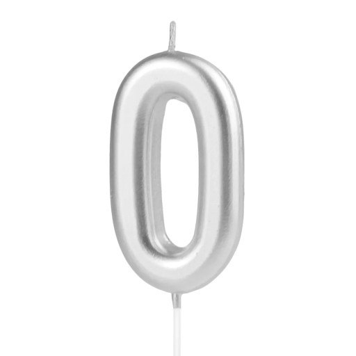 NARODENINOVÁ TORTA SVIEČKA ČÍSLO 0 NULA STRIEBORNÉ NARODENINY