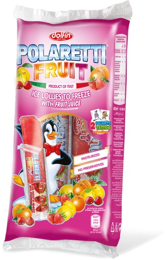POLARETTI OVOCNÁ VODA ĽAD NA ZMRAZENIE 10ks x 40ml + 2 TETOVANIE