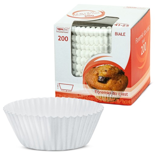 Biele košíčky na muffiny na pečenie x200