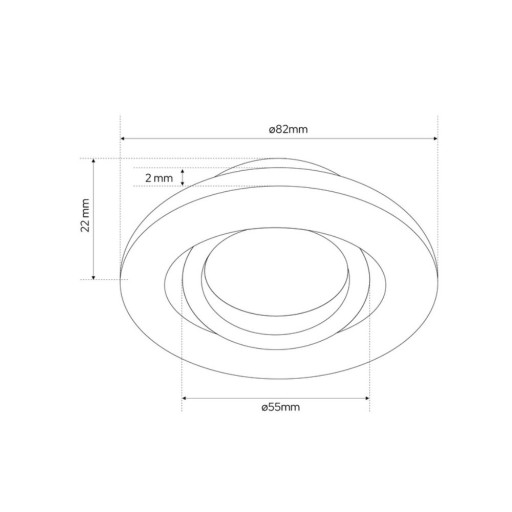 Okrúhle stropné svietidlo AKTYN 1 OV Black IP20 EDO777122