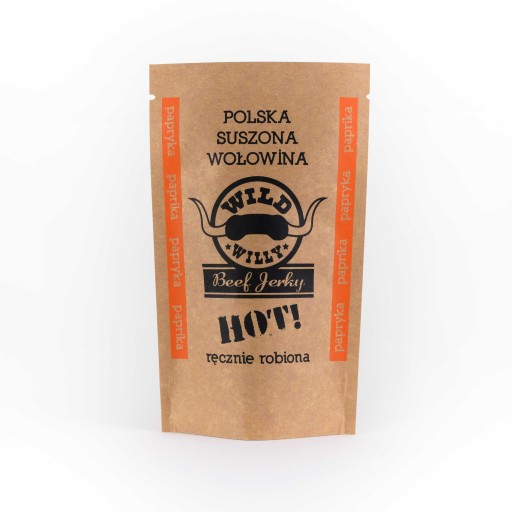 WILD WILLY Sušené hovädzie Beef Jerky Paprika HORKÁ