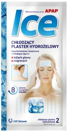 Chladiaca hydrogélová náplasť Apap ICE 2 kusy