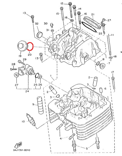 Tesnenie zástrčky O-krúžku Yamaha 932-10321-72-00
