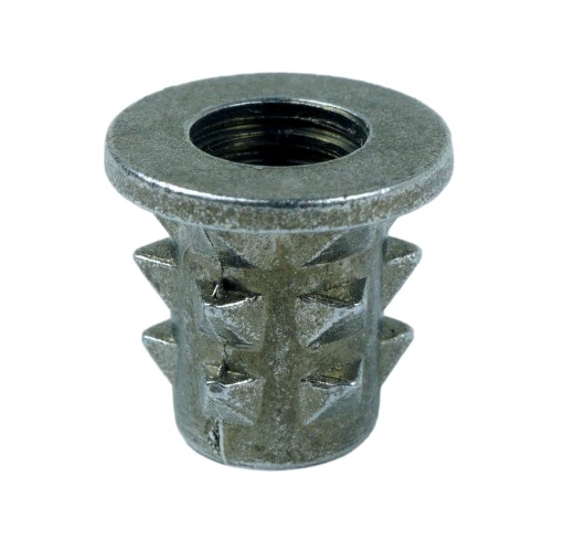 Nátrubok na nabíjanie M6 x 10 mm s nákružkom na drevo