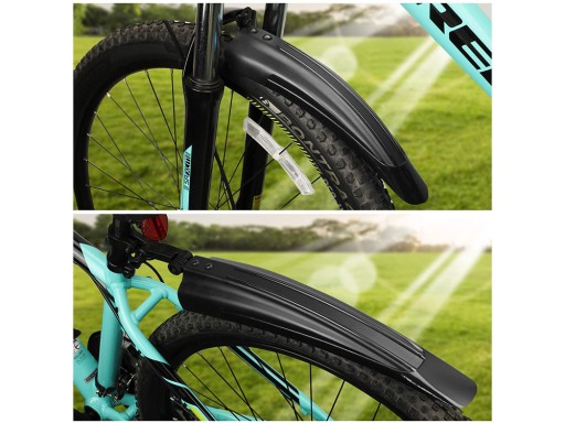 Sada blatníkov Predné a zadné blatníky na bicykel, čierne