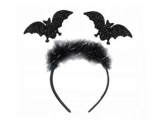 LESKLÝ HALLOWEEN BAT BAND, ČIERNA