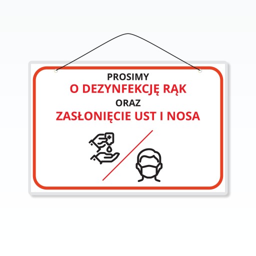 Laminátová doska A5 PROSÍM O DEZINFEKCIU RUKY