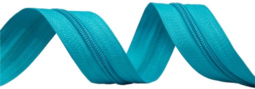 Páska na zips 5mm TYRKYSOVÁ 20 zipsov 10m