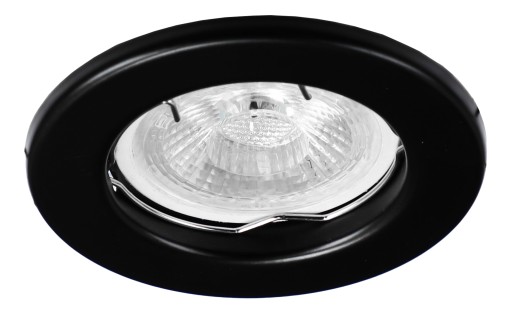 Halogénové stropné svietidlo ROUND BLACK pre LED žiarovku s pevným očkom GU10
