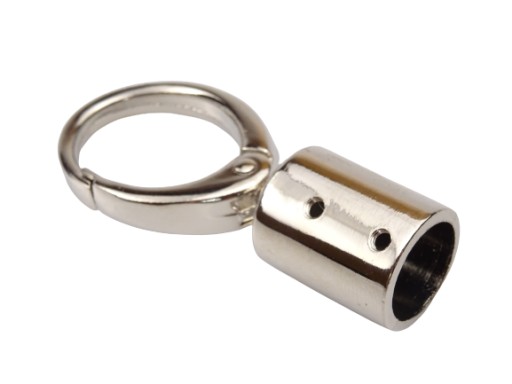 Rúčka tašky s karabínkou 13 x 62 mm, strieborná