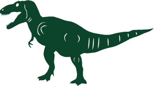 Dekoračný prívesok, prelamovaná dekorácia, Dinosaurus, čierna