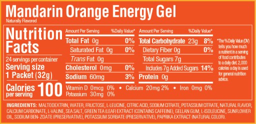 GU energetický gél Mandarínkový pomaranč energetický gél mandarínka 32g