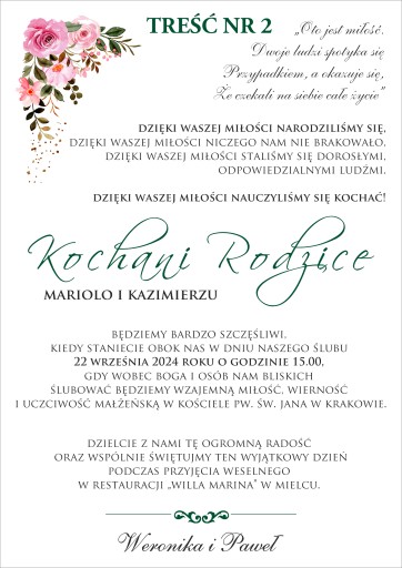 Voucher, vďaka rodičom