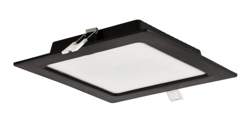 LED stropné svietidlo, zápustné, zápustné, 12W, 1200lm, 4000K, čierne