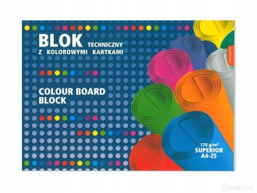 Špičkový farebný technický blok A4-25