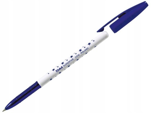 TOMA Super jemné guľôčkové pero MODRÉ 0,5 mm TO-059
