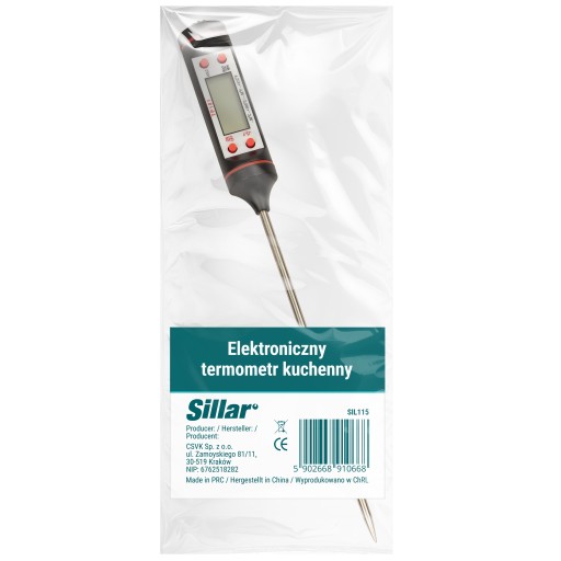 Elektrický LCD kuchynský teplomer na mäso a víno - Sillar