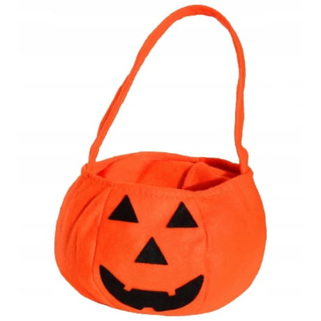 HALLOWEENSKÉ TEKVICOVÉ VRECKO, ORANŽOVÉ, 18 cm