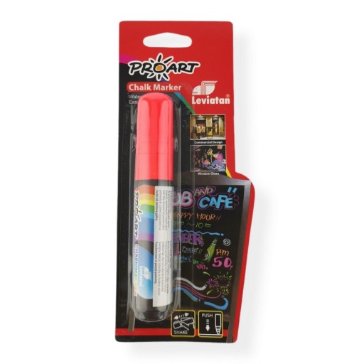 CHALK MARKER na okná LEVIATAN 15g CHALK popisovač na tabuľu ČERVENÝ