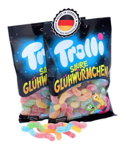 TROLLI Sour Fruit Jelly Worms Worms 150g