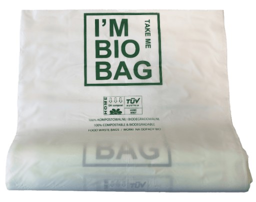 BIOLOGICKY ROZLOŽITEĽNÉ KOMPOSTOVATEĽNÉ EKO VRECKÁ NA ODPAD 35 L 15 ks