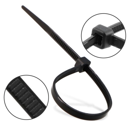 100x sťahovacie pásky Káblové pásky Zipsy 3,6 x 150 mm Silné UV sťahovacie pásky
