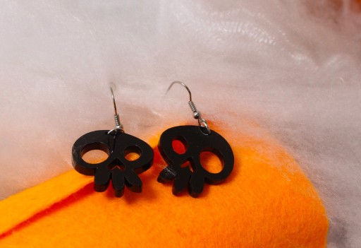 HALLOWEENSKÉ NÁUŠNICE Lebky 2 ks