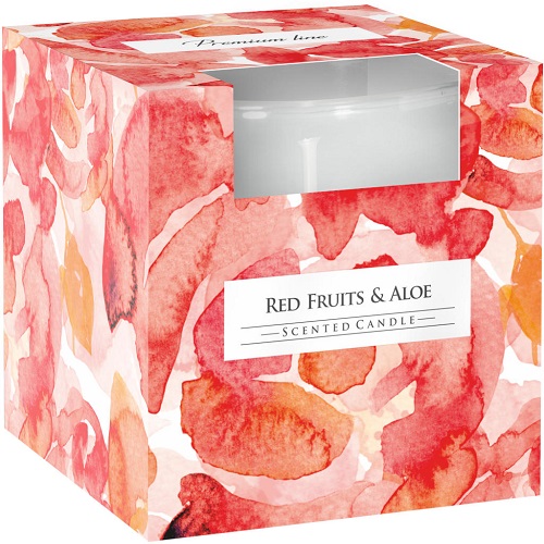 Vonná sviečka v skle BISPOL 22H RED FRUIT - ALOE