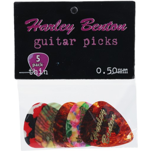 Gitarové trsátka pre gitaru 0,50 mm Harley Benton Thin 5 ks SET