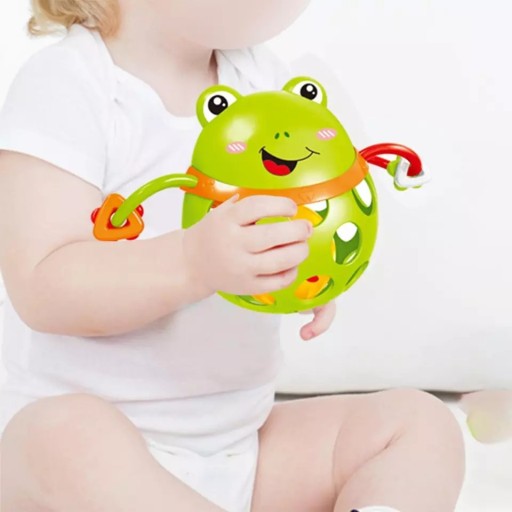 HRAČKA SENSORY RATTLE GUMOVÁ LOPTIČKA PRE BIEŤA AKO DARČEK
