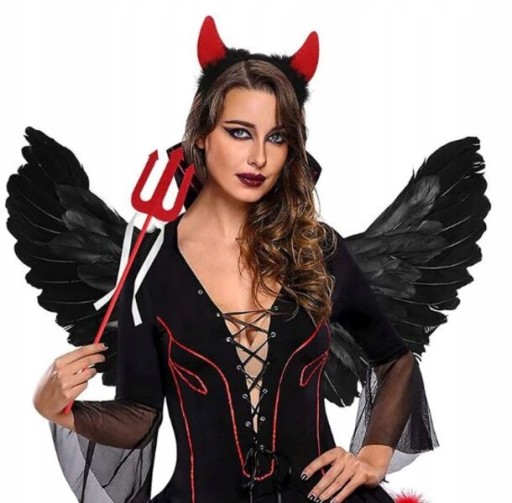 OBLEČENIE ANJELSKÝCH KRÍDEL DEVIL HALLOWEEN BRIDGE PARTY XXL 3v1