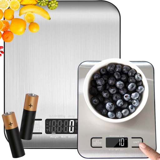 ELEKTRONICKÁ LCD KUCHYŇSKÁ VÁHA DO 10 KG OD 1G SILVER HOME FLAT