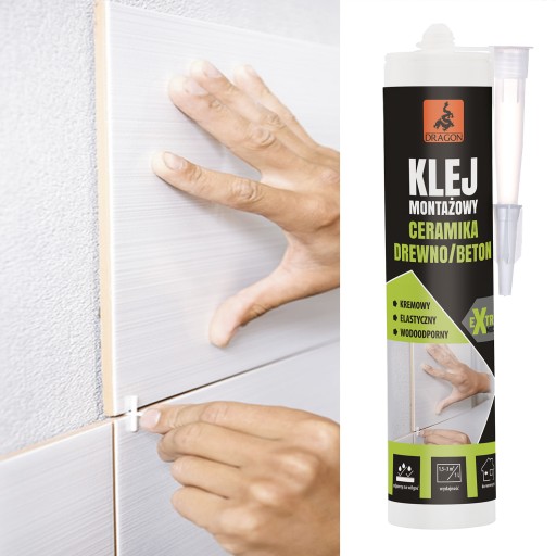 Montážne lepidlo keramika-betón-drevo 280ml DRAGON