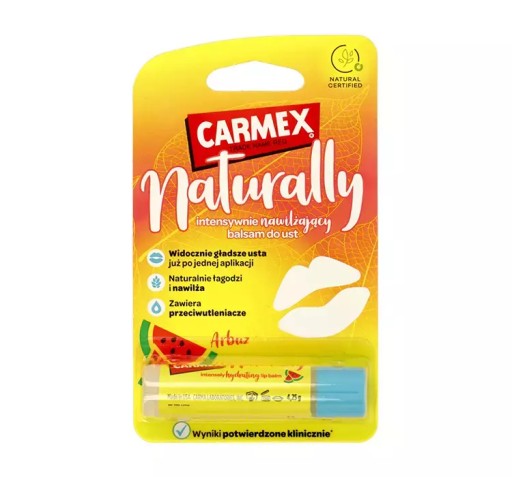 Carmex Watermelon Prirodzene ochranný balzam na pery tyčinka na pery 4,25g