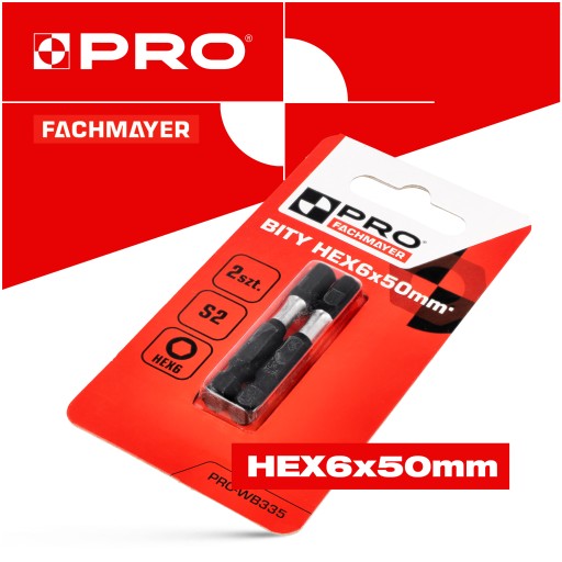 Nárazový bit HEX6 Nárazové bity 50mm | Nárazový bit pre skrutkovač 2 ks.