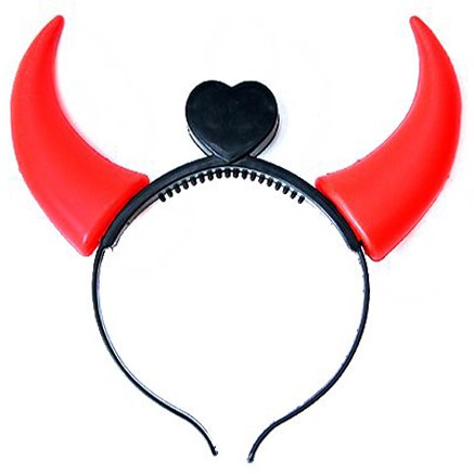 ČERTOVSKÉ ROHY ČERVENÉ SVIETIACE HALLOWEENSKÉ ČERVENÉ