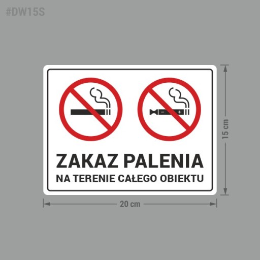 Nálepka - Zákaz fajčenia 15x20
