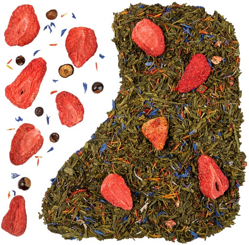 BLUE JOY jahoda šafran sencha zelený čaj 50g