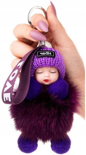 Prívesok na kľúče pre bábiku Pompom na kľúče od kabelky Tašky Keychain prívesok pre bábiku