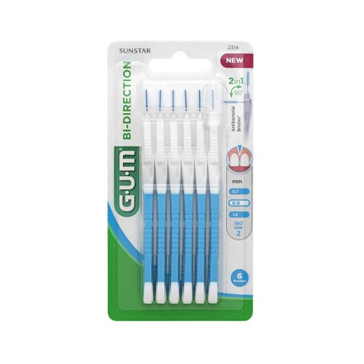 Obojsmerné zubné kefky Sunstar Gum 0,9 medzizubné