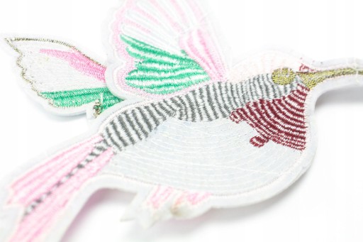 Nášivka Kolibrík Bird Bird 2 ks Flitrové nášivky
