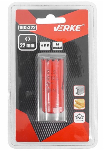 BIMETALOVÁ OTVOROVÁ PILA 22mm NA KOV DREVO + RÚČKA