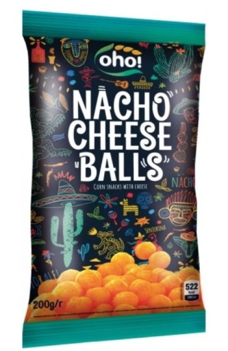1x 200 g OHO! Nacho syrové guľôčky VEĽKÉ