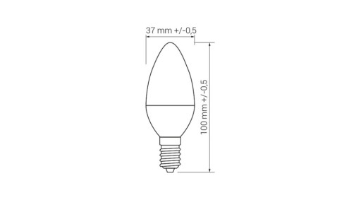 LED žiarovka svetelný zdroj E14 8W 900lm 230VAC 3000K ORO C37 TOTO WW