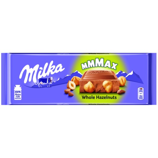 Milka MMMAX mliečna čokoláda celé Hazelnuts 270 g